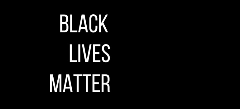 Black Lives Matter text on black background