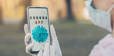 Coronavirus app on cell phone