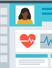 illustration of electronic medical record