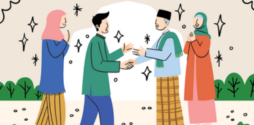 illustration of individuals celebrating religious event