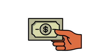 illustration of hand holding a dollar bill