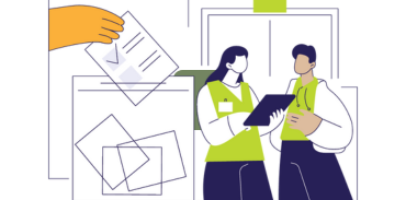 illustration of man and woman voting