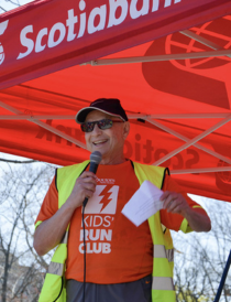 Male physician volunteer at the Doctors Nova Scotia Blue Nose Youth Run