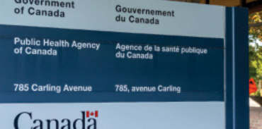 sign at Public Health Agency of Canada