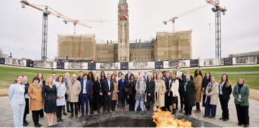 group of physicians on Parliament Hill 