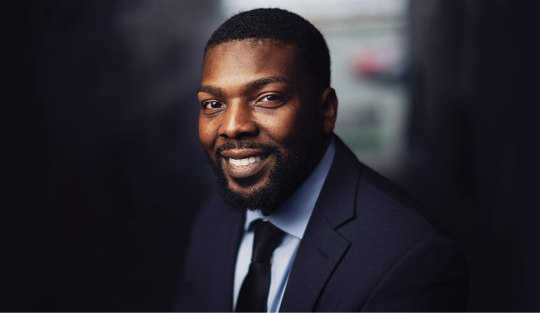 A portrait of Dr. Bolu Ogunyemi
