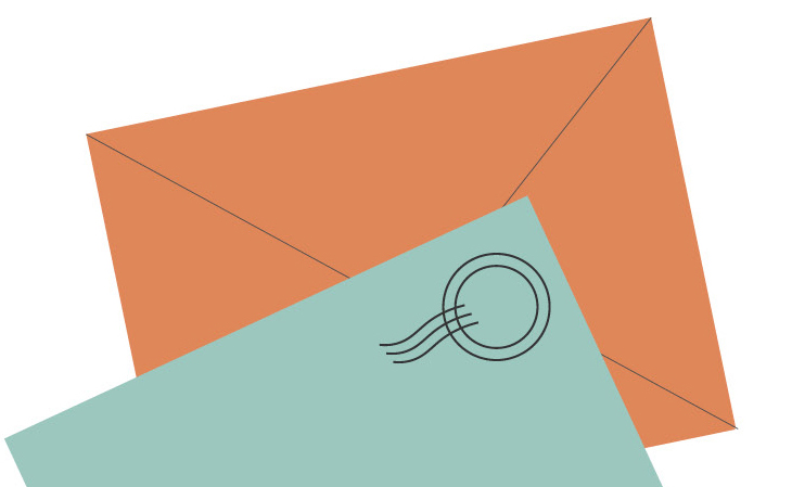 illustration of letter mail