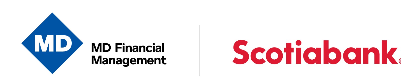 MD Financial Management and Scotiabank logos