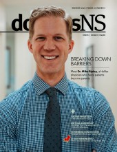 Dr. Mike Ripley on cover of November 2020 issue of doctorsNS magazine