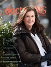 Dr. Tammy Keough-Ryan on the cover of the October 2021 issue of doctorsNS magazine