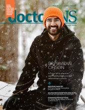 Dr. Simran Ohson on the cover of the November 2021 issue of doctorsNS magazine