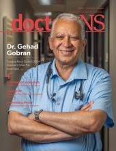 Dr. Gehad Gobran on the cover of the July/August issue of the doctorsNS magazine