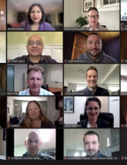 Screenshot of virtual meeting attendees