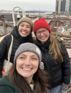 Dr. Bridgette chan with two classmates