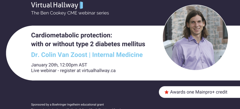 Image of speaker (Dr. Van Zoost) and title of webinar