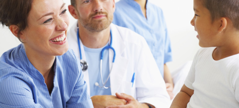 Stock image - doctor with a patient