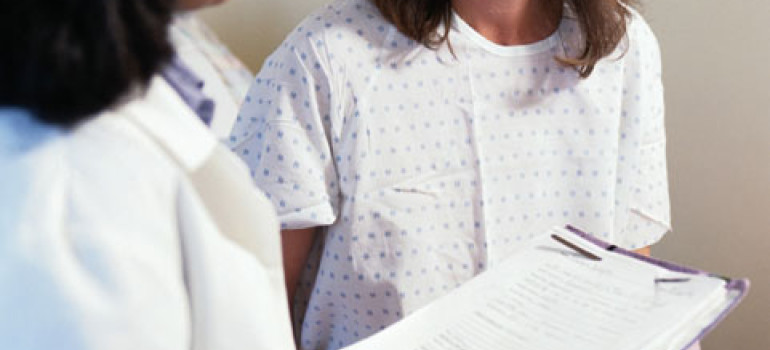 Stock image - doctor with a patient