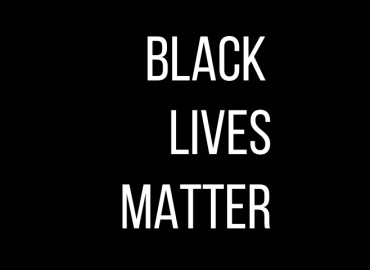 Black Lives Matter text on black background