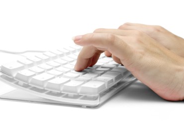 fingers on keyboard