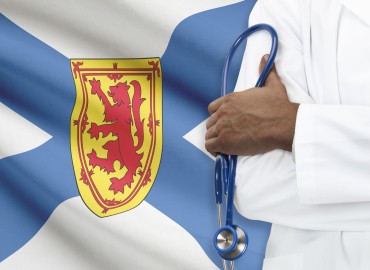 Nova Scotia flag and physician