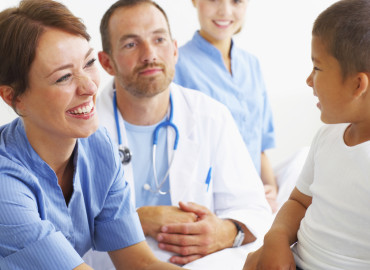 Stock image - doctor with a patient
