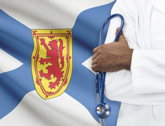 Nova Scotia flag and physician