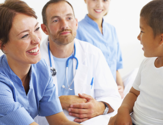 Stock image - doctor with a patient